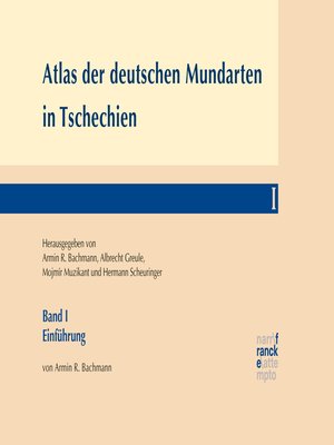 cover image of Atlas der deutschen Mundarten in Tschechien